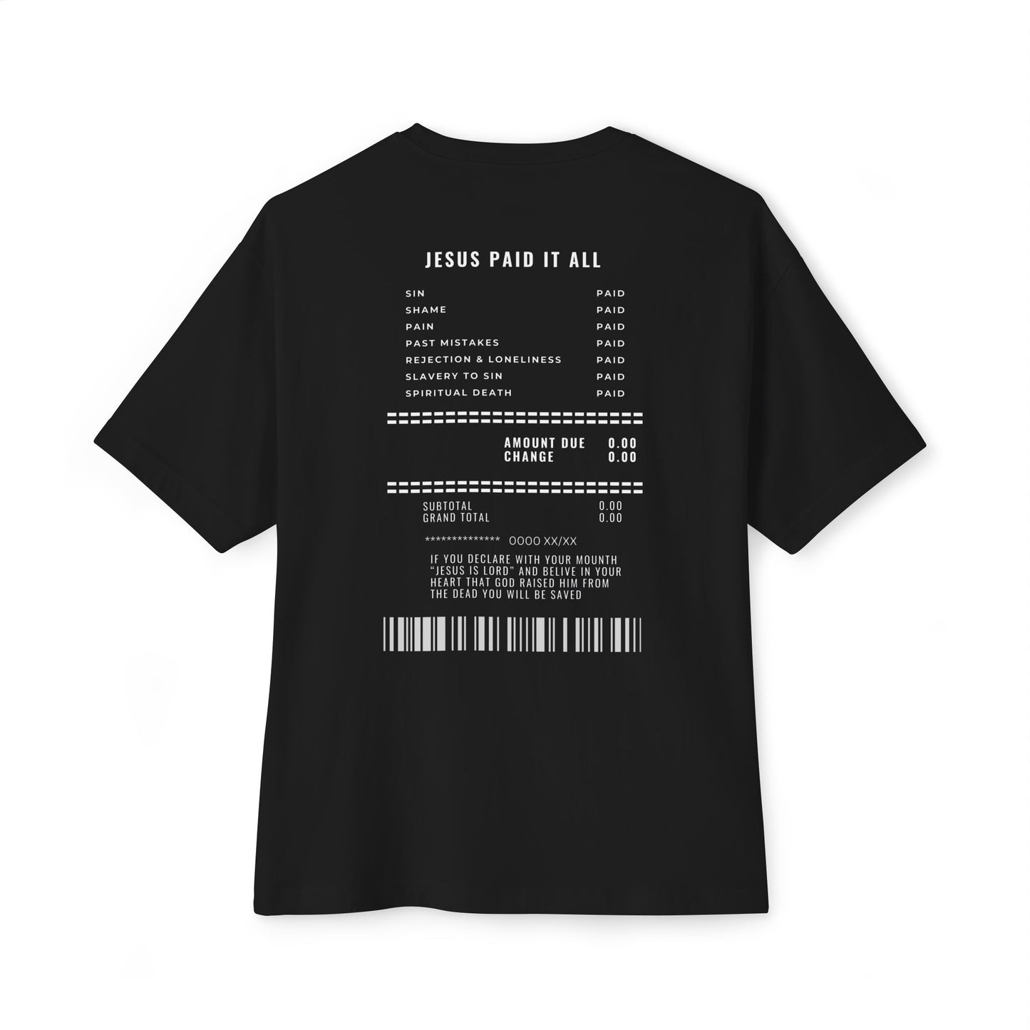 Jesus paid it all Unisex Oversized Boxy Tee